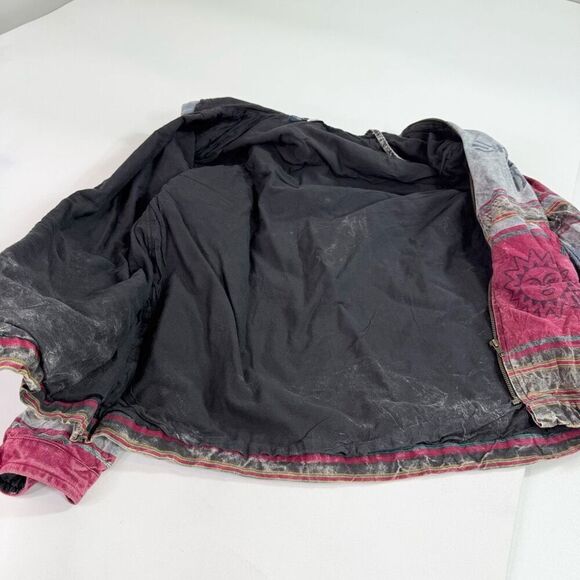 VTG The Headshop Jacket Mens Medium Full Zip Boho Hooded Cotton Lined - Picture 2 of 8